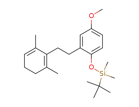 1-(tert-butyldimethylsilyloxy)-2-<2-(2,6-dimethyl-1,5-cyclohexadienyl)ethyl>-4-methoxybenzene
