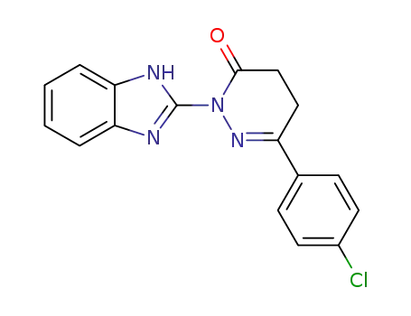 Molecular Structure of 112445-67-7 (2-(1H-benzimidazol-2-yl)-6-(4-chlorophenyl)-4,5-dihydropyridazin-3(2H)-one)