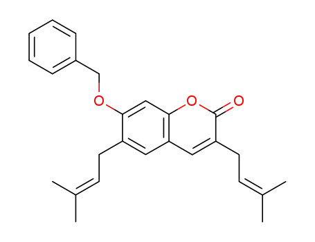 2H-1-Benzopyran-2-one,
3,6-bis(3-methyl-2-butenyl)-7-(phenylmethoxy)-