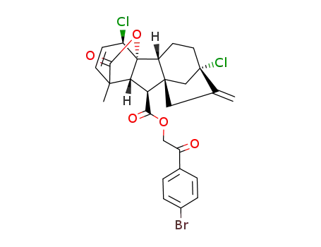 10β-p-bromophenacyloxycarbonyl-4β,7-dichloro-1β-methyl-8-methylenegibb-2-ene-1α,4aα-carbolactone