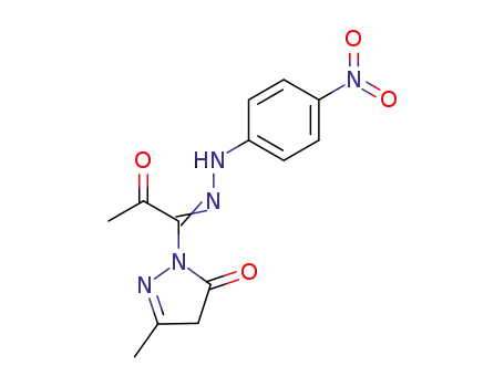 5-Methyl-2-{1-[(4-nitro-phenyl)-hydrazono]-2-oxo-propyl}-2,4-dihydro-pyrazol-3-one