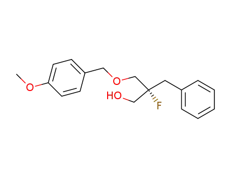 Molecular Structure of 162252-06-4 ((2R)-2-benzyl-2-fluoro-3-(p-methoxybenzyloxy)-1-propanol)