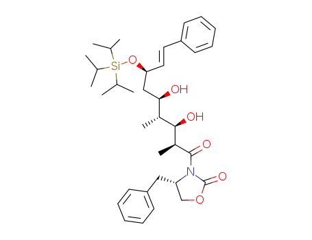 (S)-4-Benzyl-3-((E)-(2S,3R,4R,5R,7R)-3,5-dihydroxy-2,4-dimethyl-9-phenyl-7-triisopropylsilanyloxy-non-8-enoyl)-oxazolidin-2-one