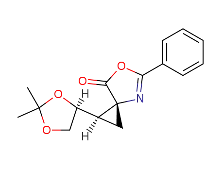 (1R,2R)-2-<(S)-2,2-dimethyl-1,3-dioxolan-4-yl>-1-spiro-<4'<2'-phenyl-5'(4'H)-oxazolone>>cyclopropane