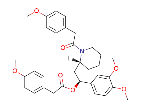 (4-Methoxy-phenyl)-acetic acid (S)-1-(3,4-dimethoxy-phenyl)-2-{(R)-1-[2-(4-methoxy-phenyl)-acetyl]-piperidin-2-yl}-ethyl ester