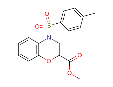 Molecular Structure of 86267-83-6 (3,4-dihydro-4-tosyl-2H-1,4-benzoxazin-2-carbonsaeuremethylester)