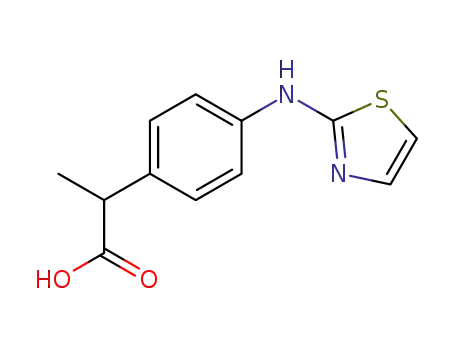 2-(4-(2-Thiazolylamino)phenyl)propionic acid