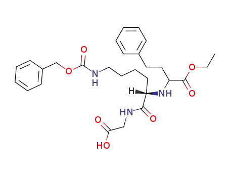 N-<N<sup>α</sup>-(1-carbethoxy-3-phenylpropyl)-N<sup>ε</sup>-benzyloxycarbonyl-L-lysyl>glycine