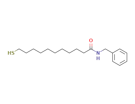 Molecular Structure of 138153-91-0 (Undecanamide, 11-mercapto-N-(phenylmethyl)-)