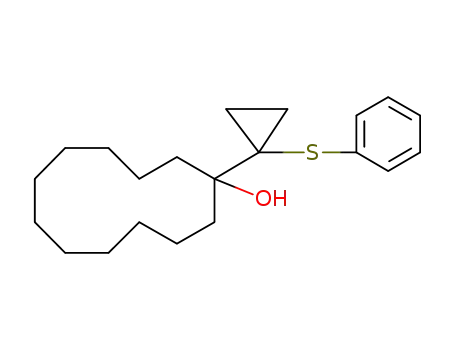 Molecular Structure of 63365-78-6 (Cyclododecanol, 1-[1-(phenylthio)cyclopropyl]-)