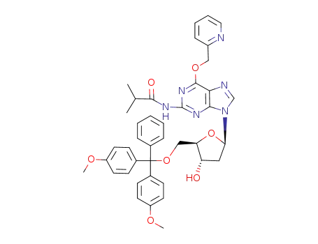 Molecular Structure of 151756-51-3 (5'-DMTr-N<sup>2</sup>-isobutyryl-O<sup>6</sup>(2-pyridyl)methyl-2'-deoxyguanosine)