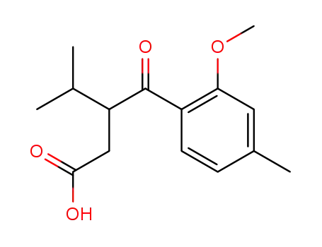 Molecular Structure of 125041-97-6 (4-methyl-3-(2-methoxy-4-methylbenzoyl)-pentanoic acid)