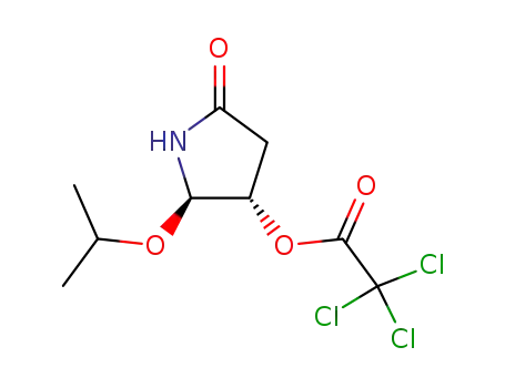 5-(R)-isopropoxy-4-(S)-trichloroacetoxy-2-pyrrolidinone