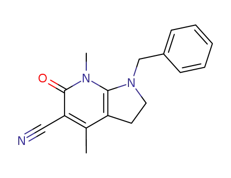 1H-Pyrrolo[2,3-b]pyridine-5-carbonitrile,
2,3,6,7-tetrahydro-4,7-dimethyl-6-oxo-1-(phenylmethyl)-