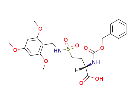 Molecular Structure of 152871-67-5 ((S)-2-Benzyloxycarbonylamino-4-(2,4,6-trimethoxy-benzylsulfamoyl)-butyric acid)