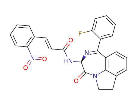 (3S)-3-(2-aminocinnamoyl)amino-1-(2-fluorophenyl)-3,4,6,7-tetrahydropyrrolo<3,2,1-jk><1,4>benzodiazepin-4(3H)-one