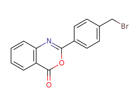 Molecular Structure of 139355-86-5 (4H-3,1-Benzoxazin-4-one, 2-[4-(bromomethyl)phenyl]-)