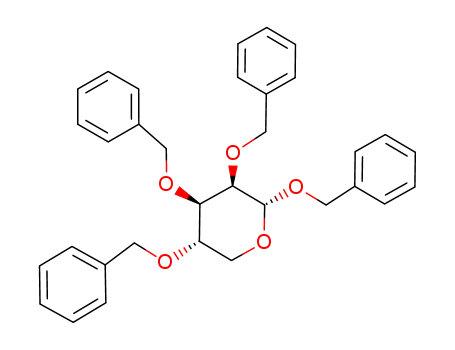 Molecular Structure of 20787-20-6 (Methyl 2,3,4-tri-O-benzyl ribopyranose)