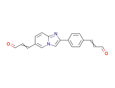 Molecular Structure of 214958-40-4 (3-{4-[6-(3-oxo-1-propenyl)imidazo[1,2-a]pyridin-2-yl]phenyl}acrylaldehyde)
