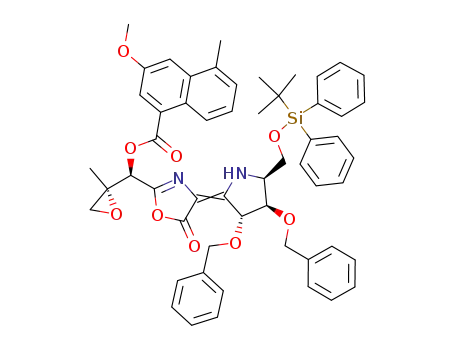 3-Methoxy-5-methyl-naphthalene-1-carboxylic acid (R)-{4-[(3R,4R,5S)-3,4-bis-benzyloxy-5-(tert-butyl-diphenyl-silanyloxymethyl)-pyrrolidin-(2E)-ylidene]-5-oxo-4,5-dihydro-oxazol-2-yl}-((S)-2-methyl-oxiranyl)-methyl ester