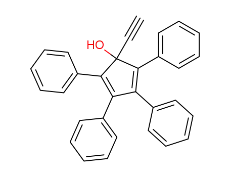 Molecular Structure of 87383-81-1 (2,4-Cyclopentadien-1-ol, 1-ethynyl-2,3,4,5-tetraphenyl-)