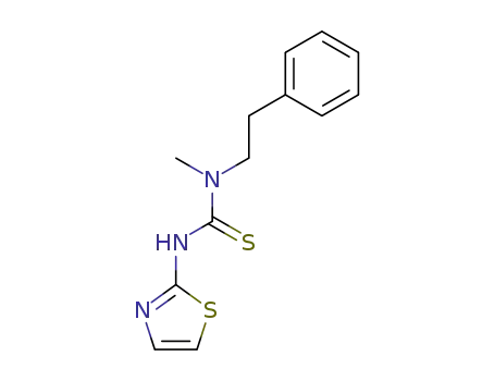 Molecular Structure of 149486-01-1 (1-methyl-1-(2-phenylethyl)-3-(1,3-thiazol-2-yl)thiourea)