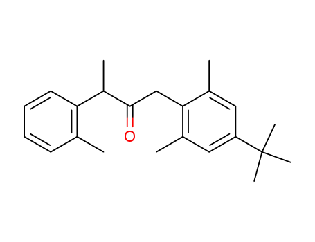 Molecular Structure of 29549-26-6 (1-(4-tert-Butyl-2,6-xylyl)-3-(o-tolyl)-2-butanone)