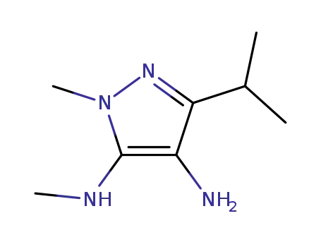 Molecular Structure of 169261-04-5 (1H-Pyrazole-4,5-diamine,N5,1-dimethyl-3-(1-methylethyl)-(9CI))
