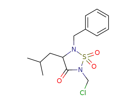 Molecular Structure of 300553-85-9 (5-benzyl-2-chloromethyl-4-isobutyl-1,2,5-thiadiazolidin-3-one 1,1-dioxide)