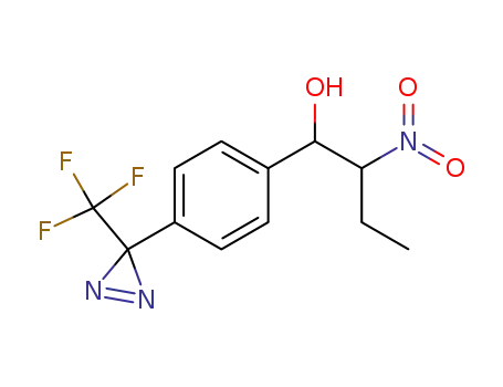 Molecular Structure of 208753-46-2 (2-Nitro-1-[4-(3-trifluoromethyl-3H-diazirin-3-yl)-phenyl]-butan-1-ol)