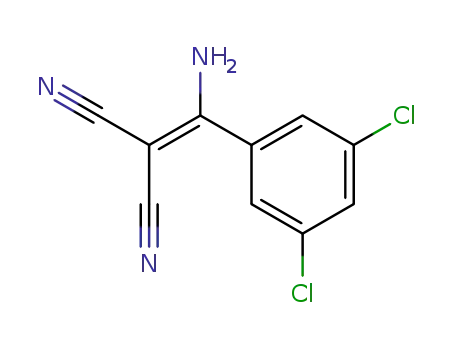 Molecular Structure of 187839-30-1 (Propanedinitrile, [amino(3,5-dichlorophenyl)methylene]-)