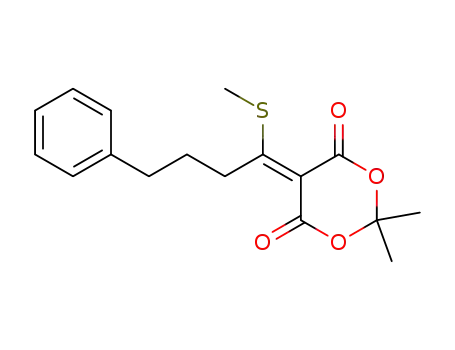 1,3-Dioxane-4,6-dione,
2,2-dimethyl-5-[1-(methylthio)-4-phenylbutylidene]-