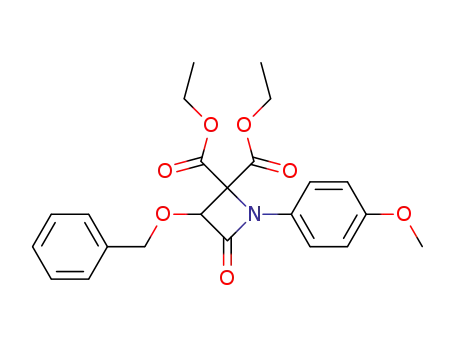 3-Benzyloxy-1-(4-methoxy-phenyl)-4-oxo-azetidine-2,2-dicarboxylic acid diethyl ester