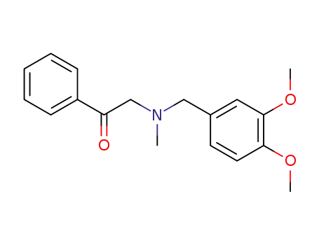 Molecular Structure of 128942-54-1 (2-[(3,4-Dimethoxy-benzyl)-methyl-amino]-1-phenyl-ethanone)
