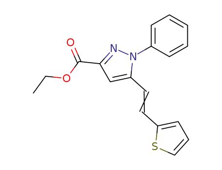 Molecular Structure of 174087-61-7 (1-phenyl-3-ethoxycarbonyl-5-[(2'-thienyl)ethen-1'-yl]pyrazole)