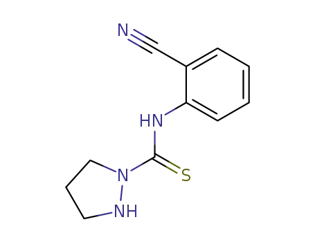 Molecular Structure of 180745-39-5 (1-<N-(2-Cyanphenyl)thiocarbamoyl>pyrazolidin)