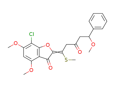 7-chloro-4,6-dimethoxy-2-[5-methoxy-1-(methylthio)-3-oxo5-phenylpentylidene]-3(2H)-benzofuranone