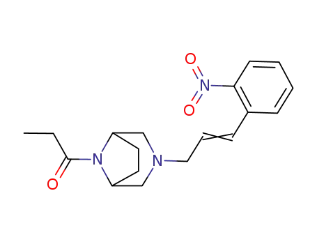 Molecular Structure of 63990-47-6 (3-[(2E)-3-(2-nitrophenyl)prop-2-en-1-yl]-8-propanoyl-3,8-diazabicyclo[3.2.1]octane)