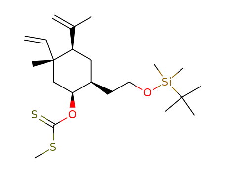 dithiocarbonic acid <i>O</i>-{2-[2-(<i>tert</i>-butyl-dimethyl-silanyloxy)-ethyl]-4-isopropenyl-5-methyl-5-vinyl-cyclohexyl} ester <i>S</i>-methyl ester