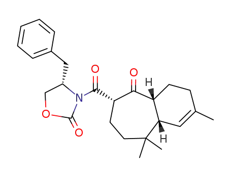 (S)-4-Benzyl-3-((4aR,6S,9aS)-2,9,9-trimethyl-5-oxo-4,4a,5,6,7,8,9,9a-octahydro-3H-benzocycloheptene-6-carbonyl)-oxazolidin-2-one