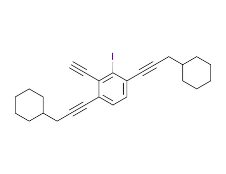 1,4-Bis-(3-cyclohexyl-prop-1-ynyl)-2-ethynyl-3-iodo-benzene