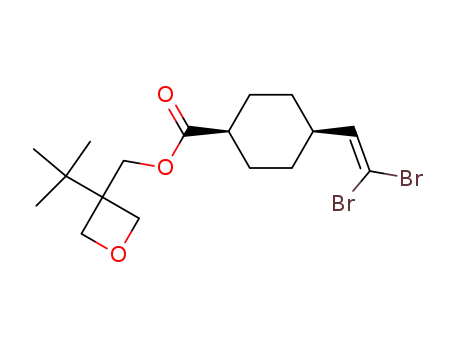 3-tert-Butyloxetan-3-ylmethyl cis-4-(2,2-dibromovinyl)cyclohexylcarboxylate
