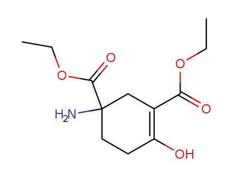 Molecular Structure of 180609-13-6 (3-Cyclohexene-1,3-dicarboxylic acid, 1-amino-4-hydroxy-, diethyl ester)