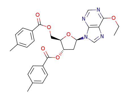 9-<2-deoxy-3,5-di-O-(4-toluoyl)-β-D-erythro-pentofuranosyl>-6-ethoxy-9H-purine