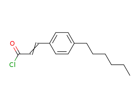 Molecular Structure of 54256-25-6 (2-Propenoyl chloride, 3-(4-hexylphenyl)-)