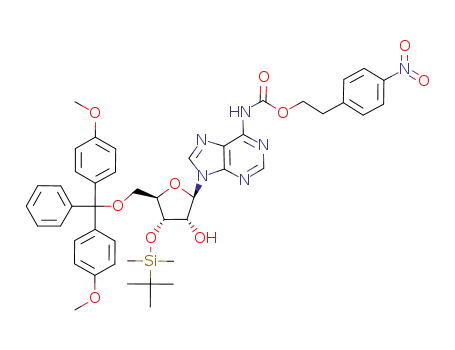 3'-O-<(tert-butyl)dimethylsilyl>-5'-O-(dimethoxytrityl)-N<sup>6</sup>-<2-(4-nitrophenyl)ethoxycarbonyl>adenosine