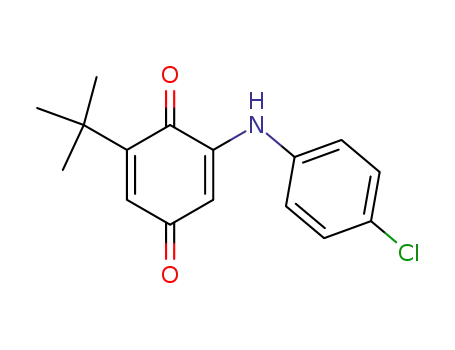 Molecular Structure of 168013-55-6 (2-(4-chloroanilino)-6-tert-butyl-1,4-benzochinon)