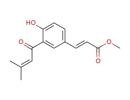 2-Propenoic acid,3-[4-hydroxy-3-(3-methyl-1-oxo-2-buten-1-yl)phenyl]-, methyl ester, (2E)-