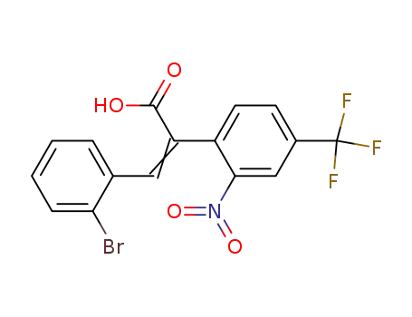 (Z)-3-(2-bromophenyl)-2-[2-nitro-4-(trifluoromethyl)phenyl]prop-2-enoic acid