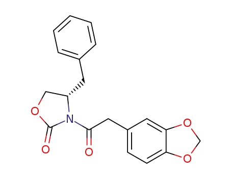 Molecular Structure of 181059-54-1 (3-(1,3-BENZODIOXOL-5-YLACETYL)-4-(PHENYLMETHYL)-2-OXAZOLIDINONE)